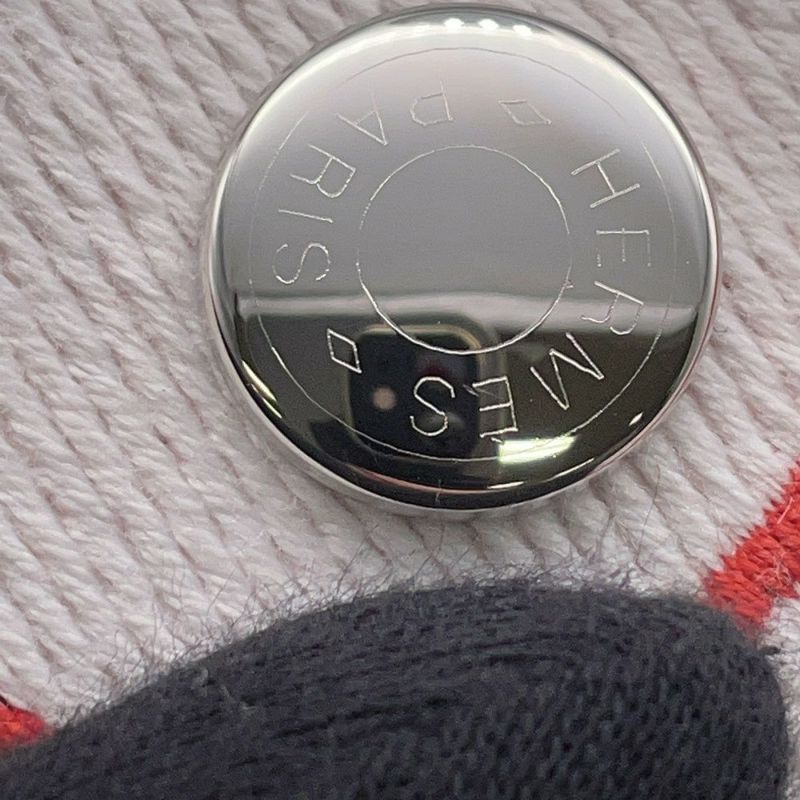 エルメス ポーチ ブリッド・ア・ブラック アニモー・ブロックGM グラニット/シルバー金具 トワル・シェヴロン