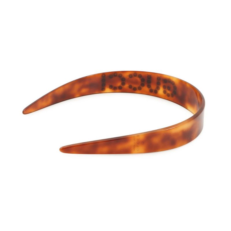 グッチ カチューシャ べっ甲調 ロゴ ラインストーン 796916 GUCCI ヘアアクセサリー