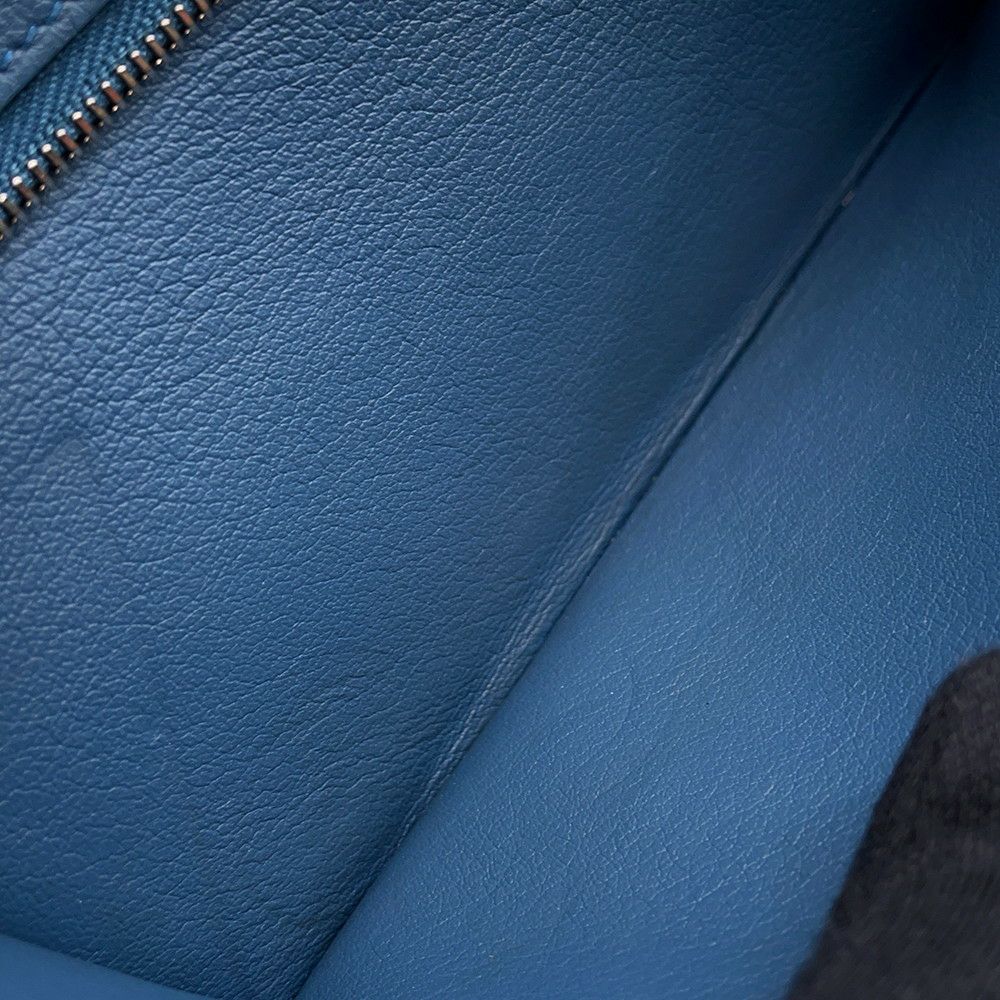 エルメス 長財布 ドゴンロング ブルーアガット/シルバー金具 スイフト C刻印 HERMES 財布