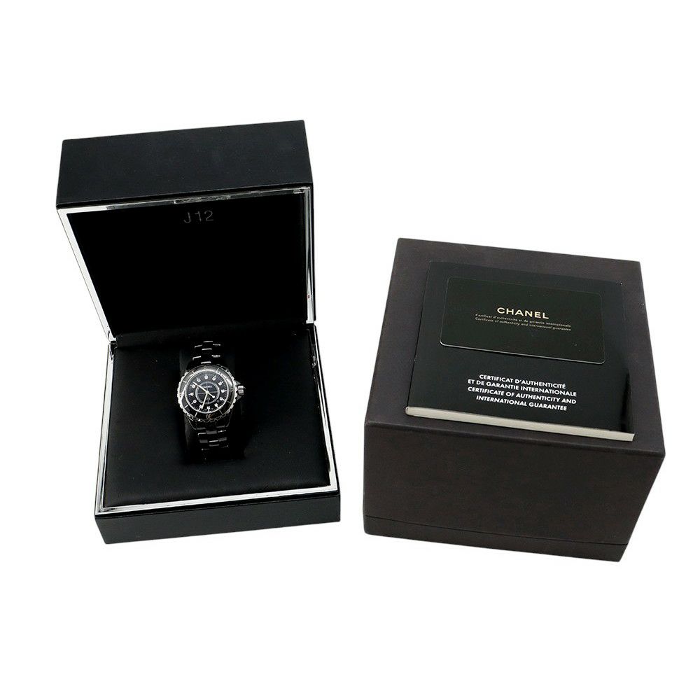 シャネル J12 12PD ダイヤモンド H1625 CHANEL 腕時計 ウォッチ 黒文字盤 レディース