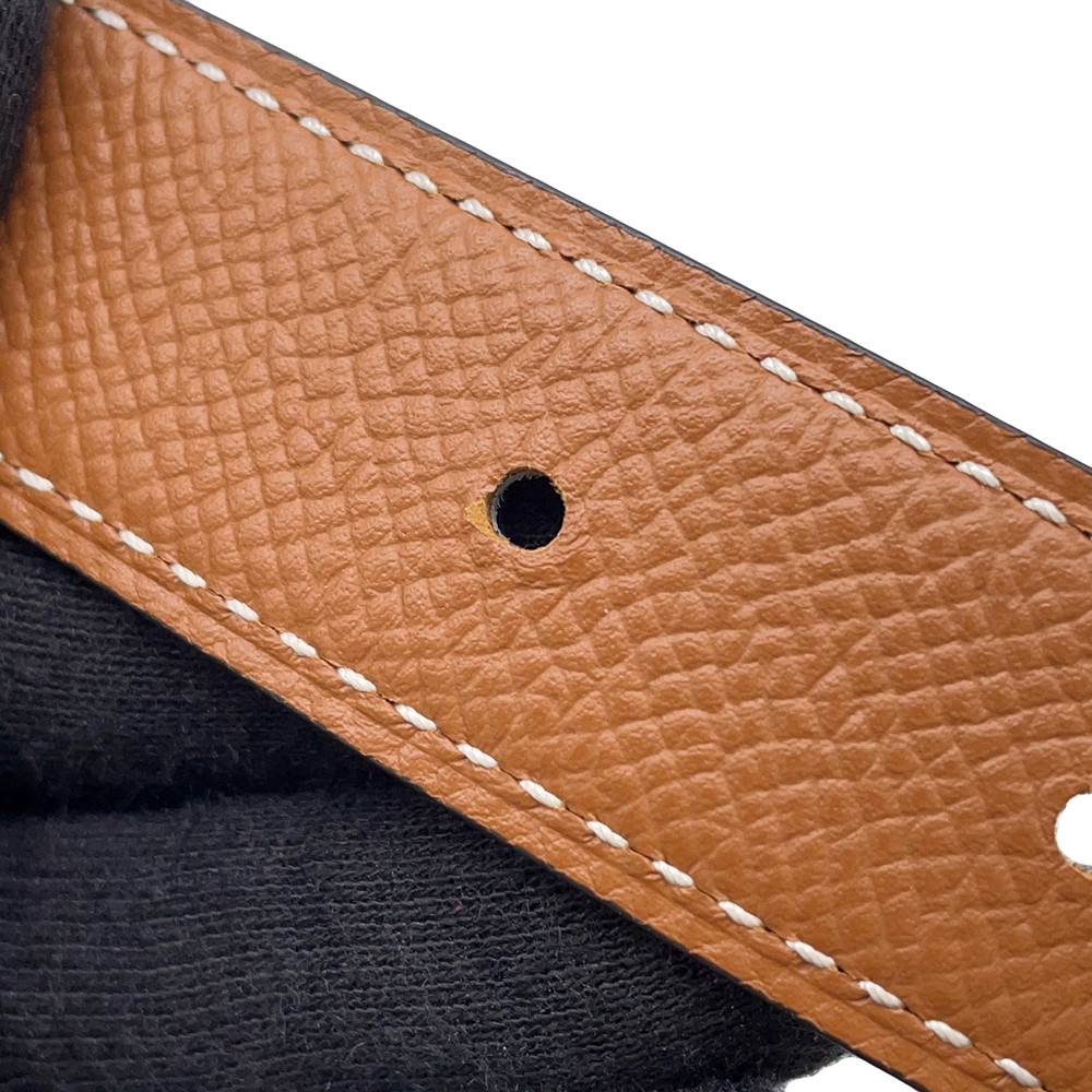 エルメス ベルト ガンマ ブラック/ゴールド/ピンクゴールド金具 スイフト/エプソン Z刻印 サイズ80 黒 リバーシブル