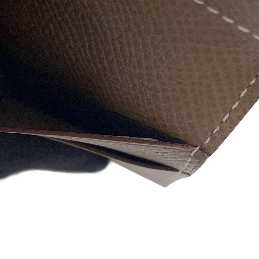 エルメス カードケース クリック ミニ エトゥープ/シルバー金具 エプソン C刻印 HERMES 財布