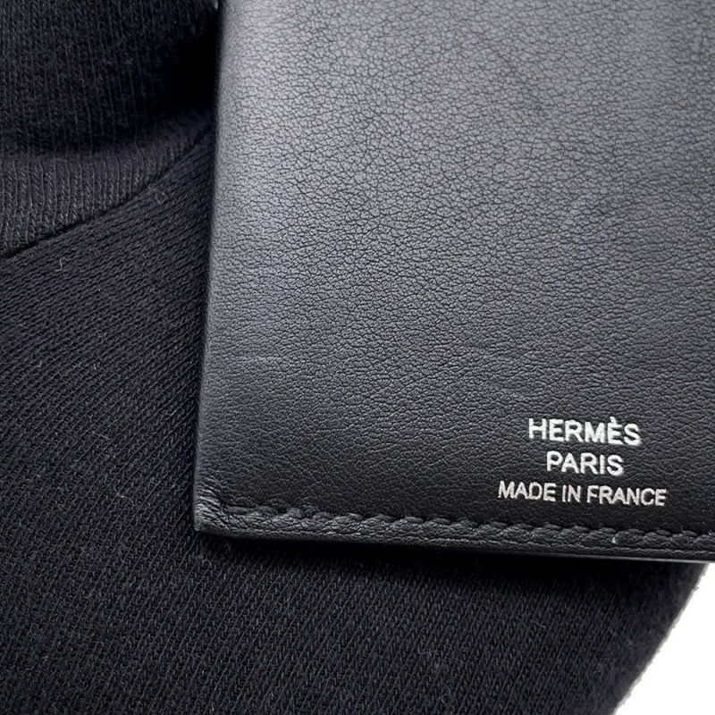 エルメス カードケース シタデル 4CC ブラック スイフト B刻印 HERMES パスケース 黒