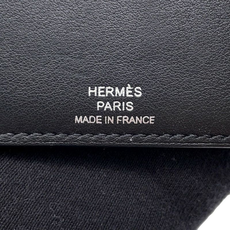 エルメス カードケース シタデル 4CC ブラック スイフト B刻印 HERMES パスケース 黒