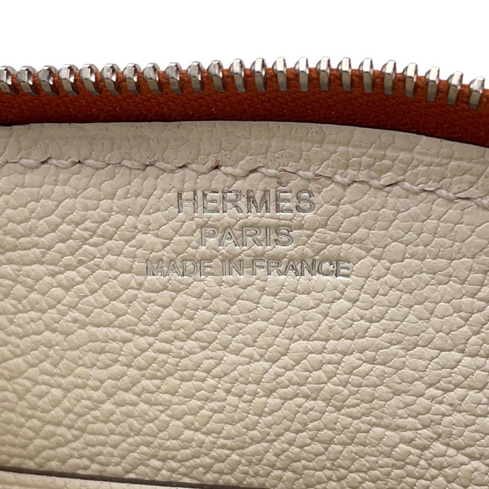 エルメス コインケース パドック ウォレット ナタ/ジョーヌシトロン/シルバー金具 シェブルミゾル Y刻印 財布 シェーブル
