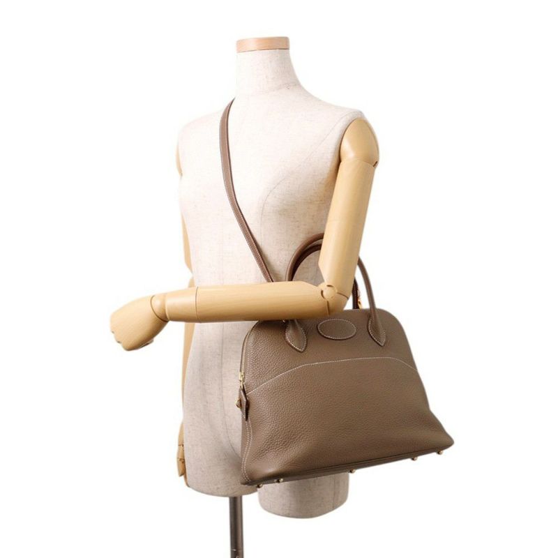 エルメス ハンドバッグ ボリード31 エトゥープ/ゴールド金具 トリヨンクレマンス U刻印 ２wayショルダー