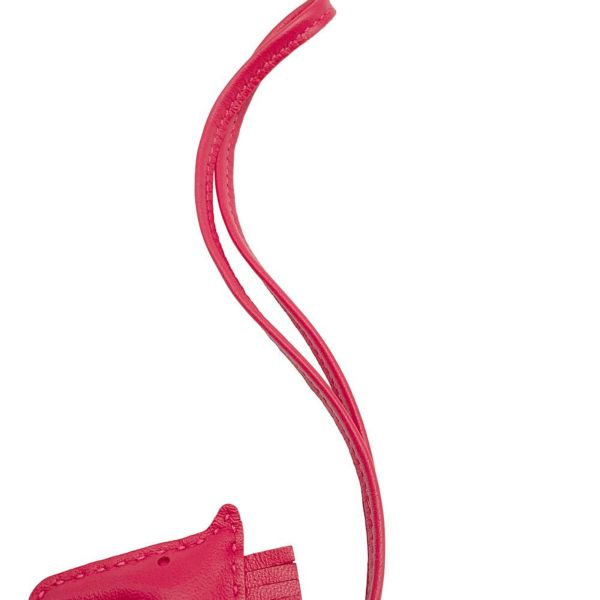 エルメス バッグチャーム ロデオ PM ローズメキシコ ラムスキン Y刻印