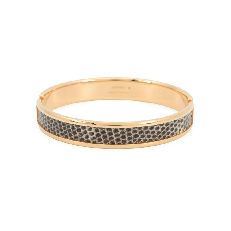 エルメス ブレスレット オランプ オンブレ/ゴールド金具 リザードナチュラ HERMES アクセサリー