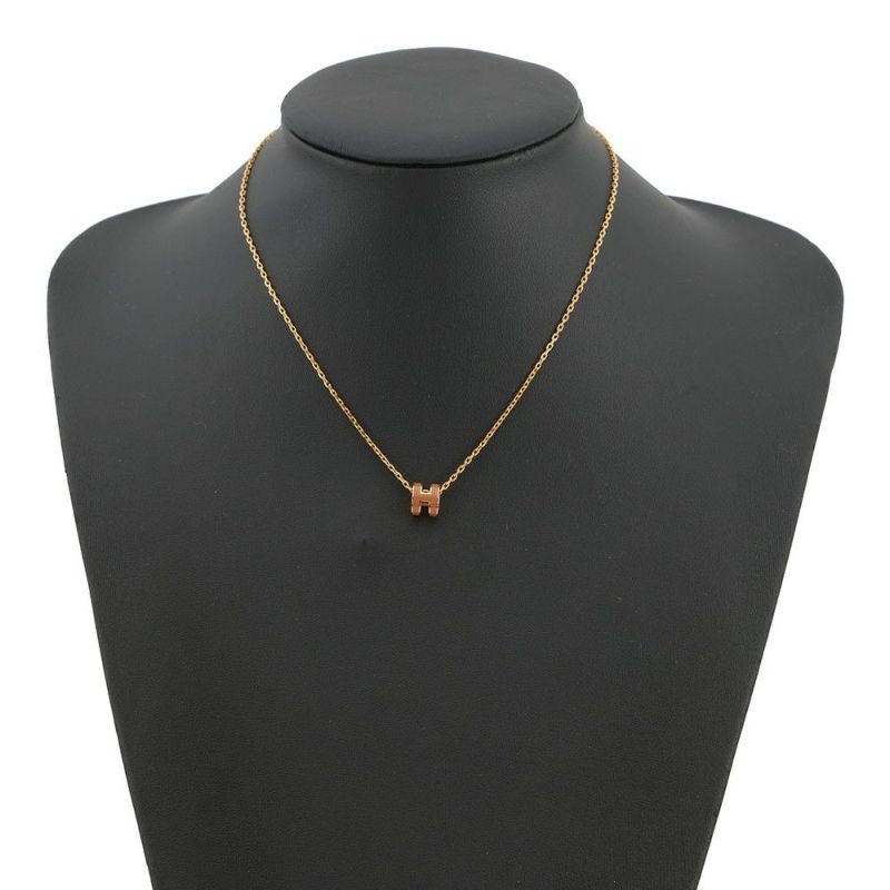 エルメス ネックレス ミニ・ポップアッシュ ニューゴールド/ゴールド金具 HERMES アクセサリー