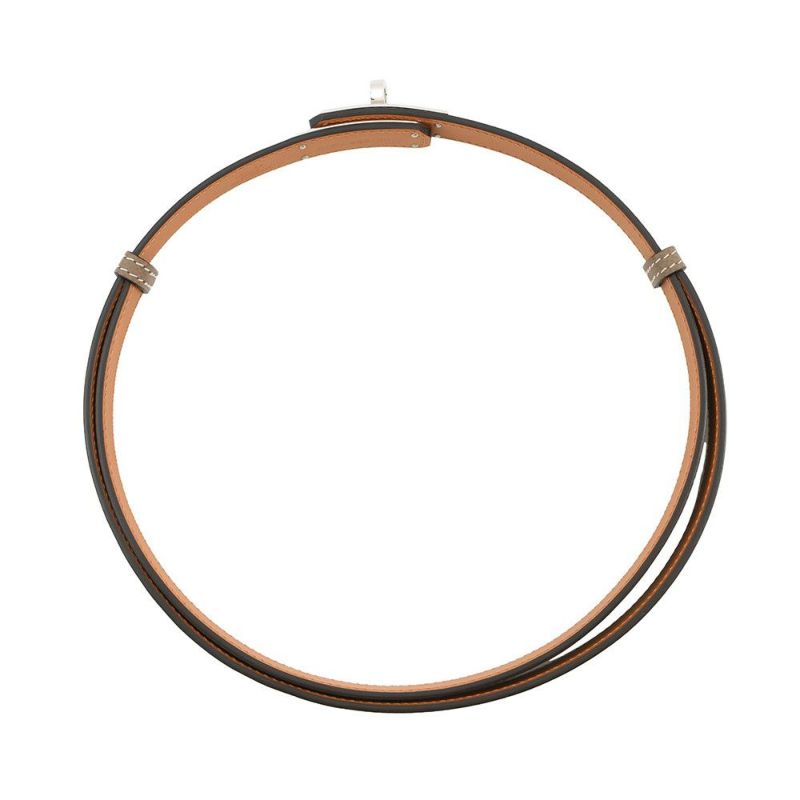 エルメス ケリーベルト エトゥープ/シルバー金具 エプソン U刻印 HERMES べルト