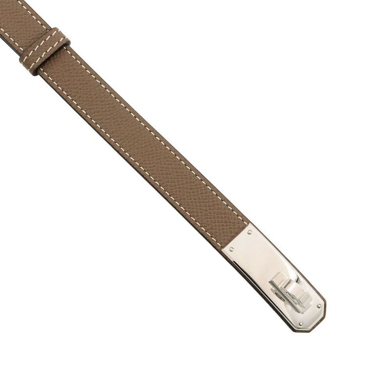 エルメス ケリーベルト エトゥープ/シルバー金具 エプソン U刻印 HERMES べルト