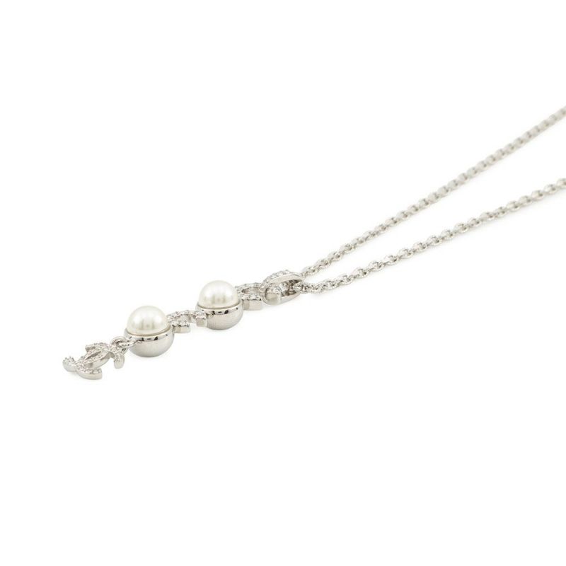 シャネル ネックレス ココマーク フェイクパール ラインストーン I25S ABF722 CHANEL アクセサリー