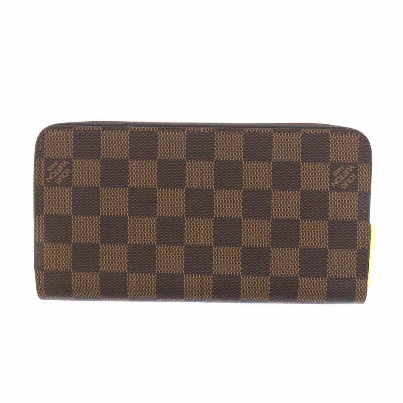 ルイヴィトン 長財布 ダミエ・エベヌ ジッピー・ウォレット N41661 LOUIS VUITTON ブラウン