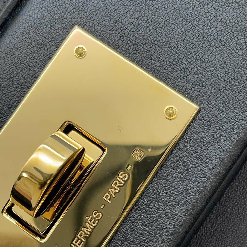 エルメス 24/24 サック ヴァンキャトル ミニ ブラック/ゴールド金具 エバーカラー/スイフト U刻印 2wayショルダー