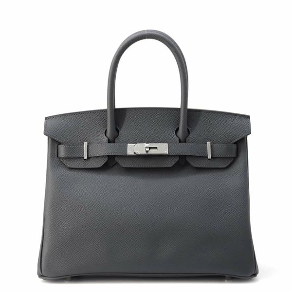 エルメス バーキン30 グリミスティ/シルバー金具 エプソン W刻印 HERMES Birkin ハンドバッグ