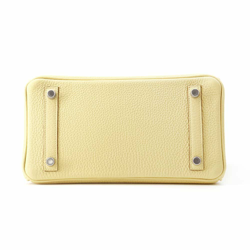 エルメス バーキン25 ジョーヌプッサン/シルバー金具 トゴ W刻印 HERMES Birkin ハンドバッグ