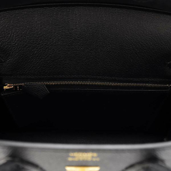 エルメス バーキン25 セリエ ブラック/ゴールド金具 エプソン W刻印 HERMES Birkin ハンドバッグ 黒