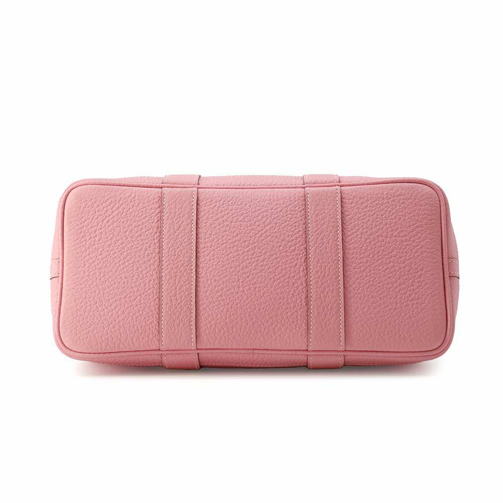 エルメス トートバッグ ガーデンパーティTPM ピンク/シルバー金具 トワルオフィシエ/ヴァッシュカントリー Y刻印