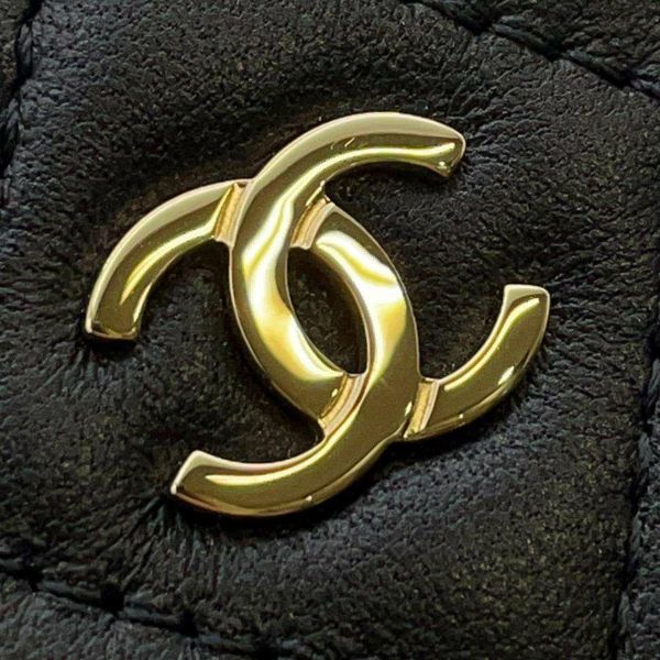 シャネル コインケース マトラッセ ココマーク ラムスキン AP0216 CHANEL 財布 黒