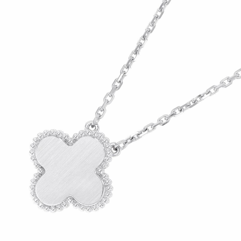 ヴァンクリ ネックレス ヴィンテージ アルハンブラ ギヨシェ ダイヤ 1P K18WG/K18PG VCARPNTH00 2024年ホリデー限定