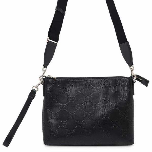 グッチ クラッチバッグ ジャンボGG ミディアム レザー 696009 GUCCI ショルダーバッグ 黒