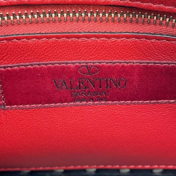 ヴァレンティノ・ガラヴァーニ ハンドバッグ ロックスタッズ ミニ レザー VALENTINO バッグ ショルダーバッグ 黒