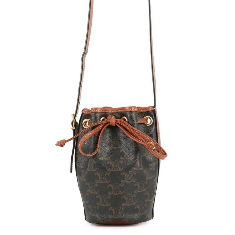 セリーヌ ショルダーバッグ トリオンフ マイクロ ドローストリング PVC レザー 10H492 CELINE