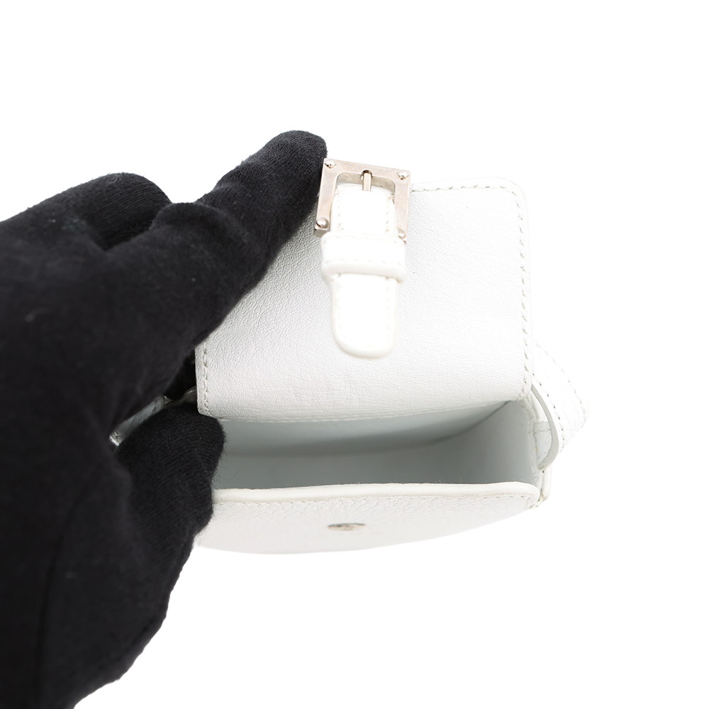 ロエベ ポーチ ロゴ レザー  LOEWE 小物入れ 白