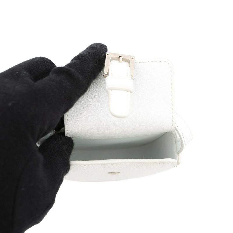 ロエベ ポーチ ロゴ レザー  LOEWE 小物入れ 白