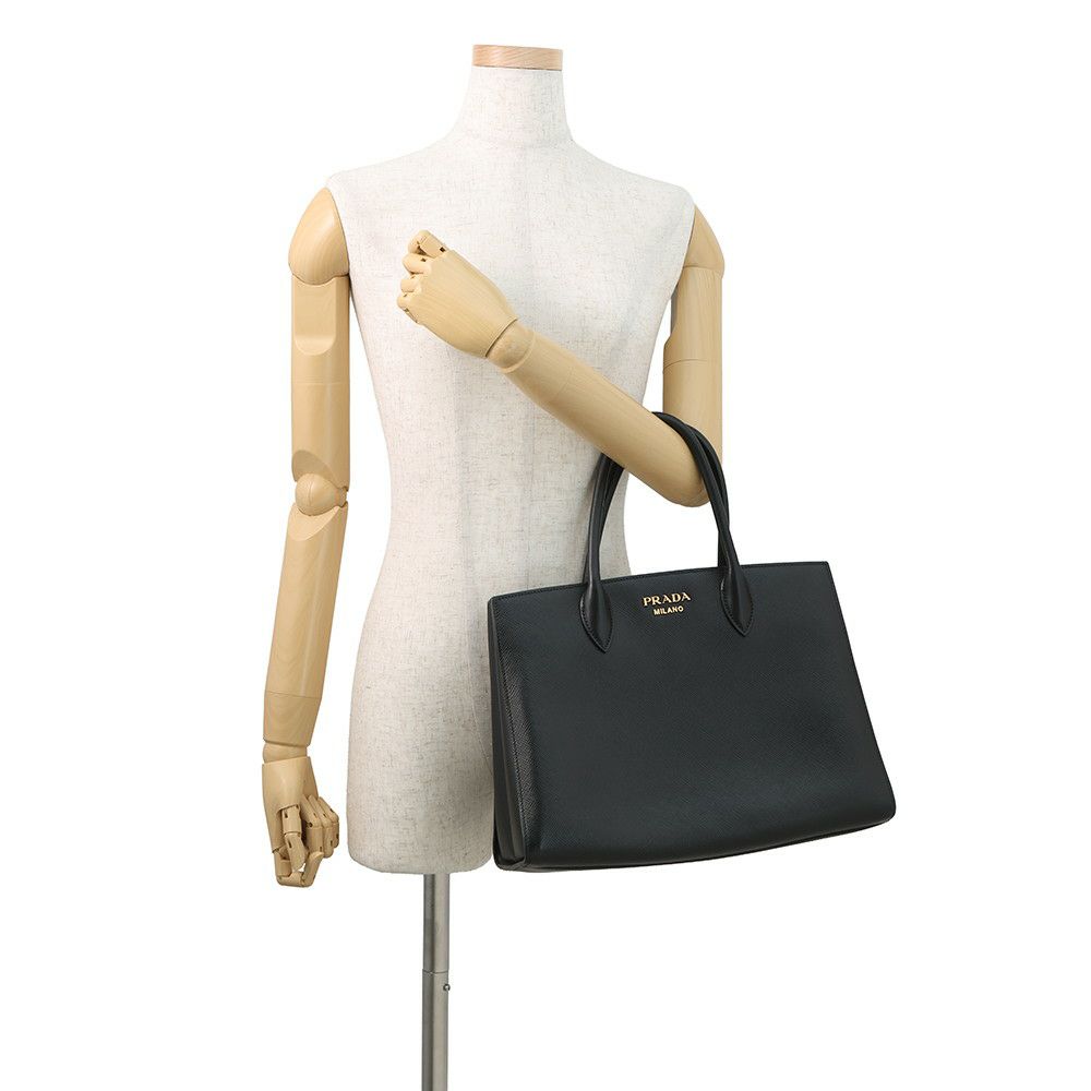プラダ トートバッグ サフィアーノレザー 1BA153 PRADA 2way 黒