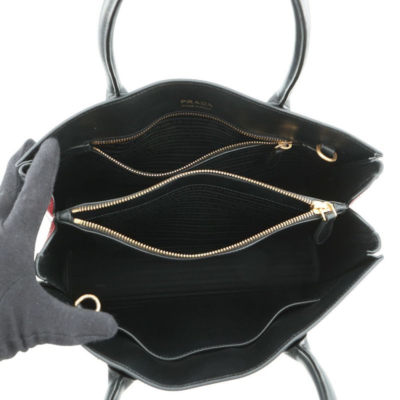 プラダ トートバッグ サフィアーノレザー 1BA153 PRADA 2way 黒