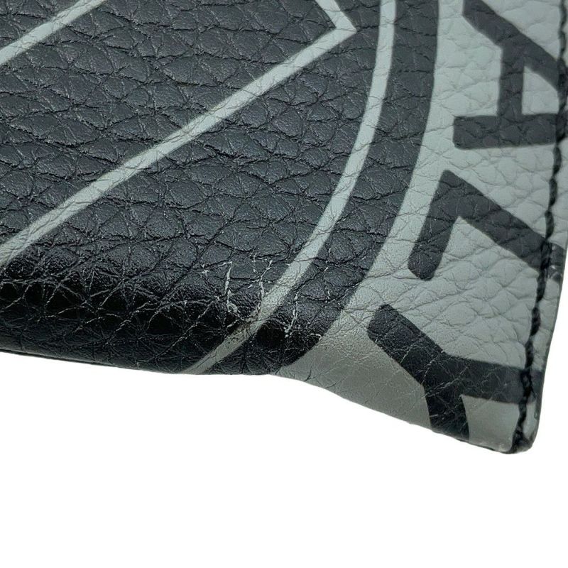 フェンディ ショルダーバッグ FFロゴスタンプ レザー 7VA437 FENDI バッグ ショルダーバッグ 黒 メンズ