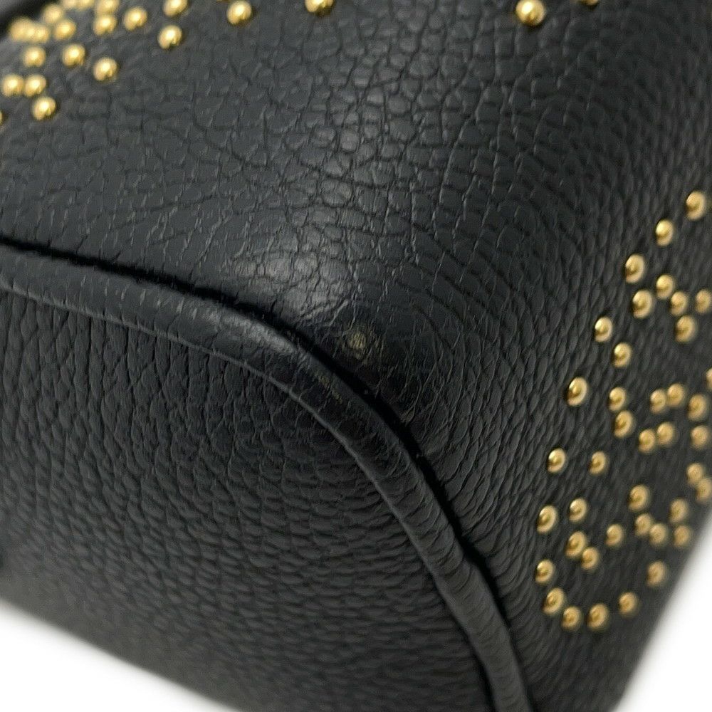 ルイヴィトン ハンドバッグ モノグラム・アンプラント ナノ・スピーディ M46745 ヴィトン バッグ 2wayショルダー 黒 ブラック スタッズ