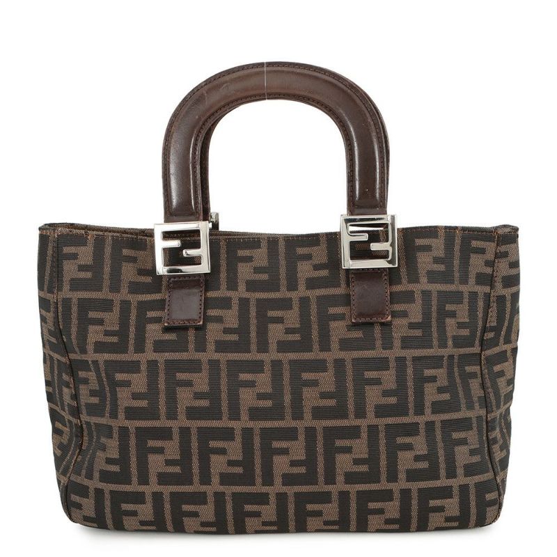 フェンディ ハンドバッグ ズッカ柄 キャンバス レザー 26693 FENDI