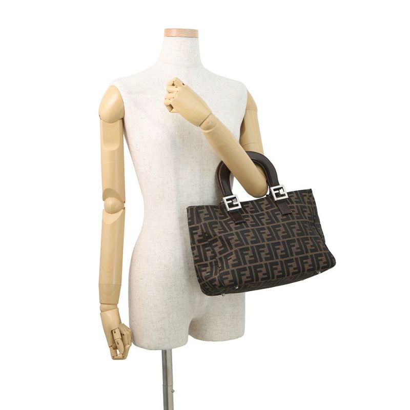 フェンディ ハンドバッグ ズッカ柄 キャンバス レザー 26693 FENDI
