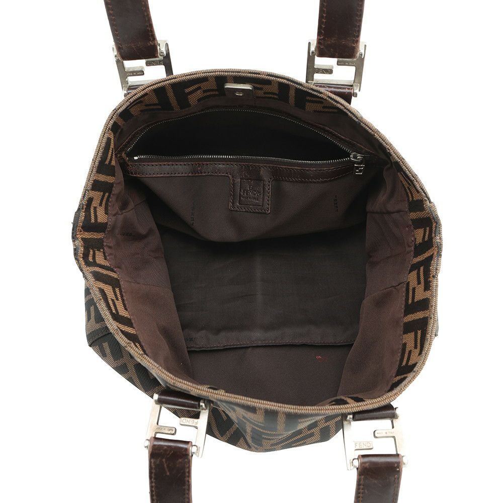 フェンディ ハンドバッグ ズッカ柄 キャンバス レザー 26693 FENDI