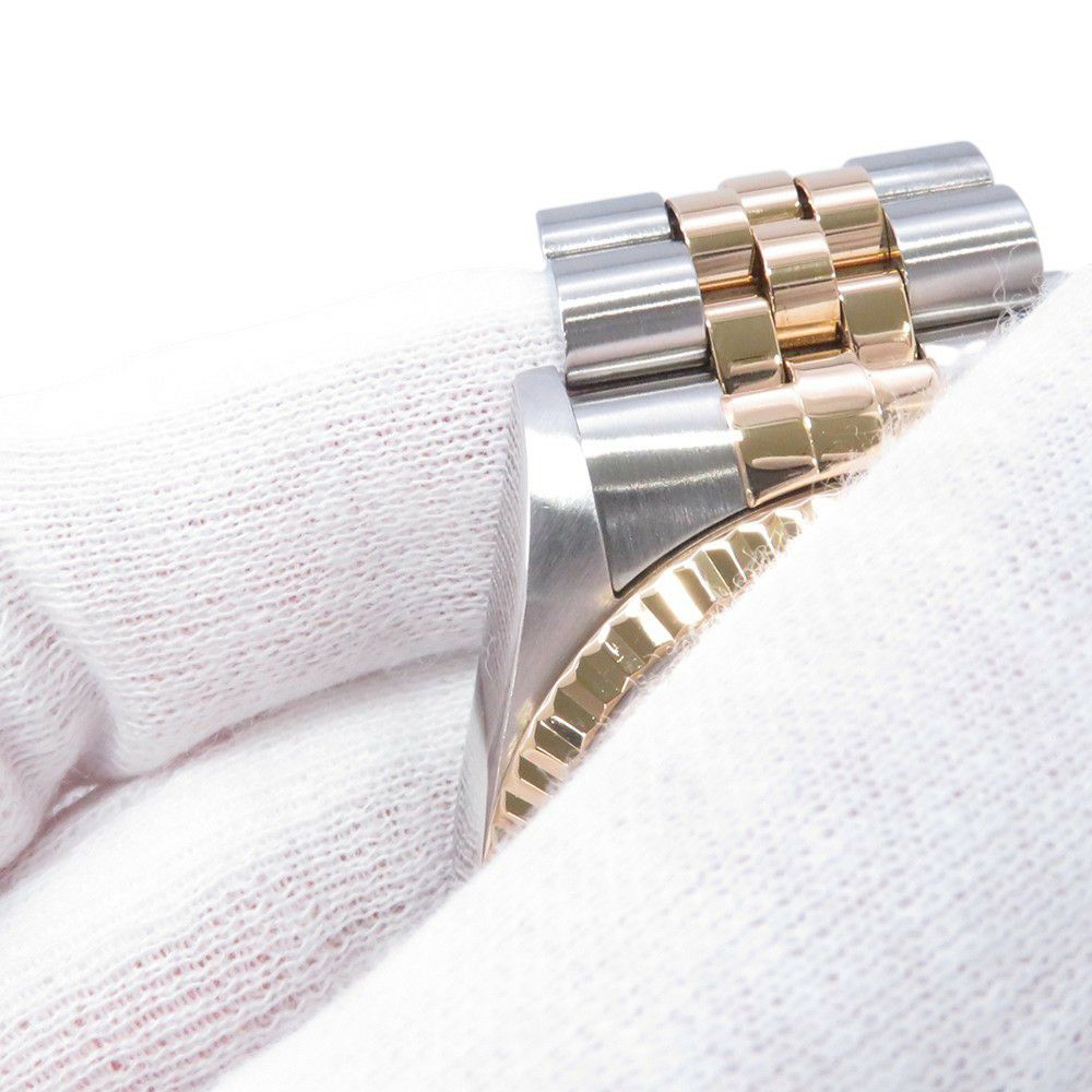 ロレックス デイトジャスト W番 SS/K18YG 16233G ROLEX 腕時計 シャンパン文字盤 10Pダイヤ