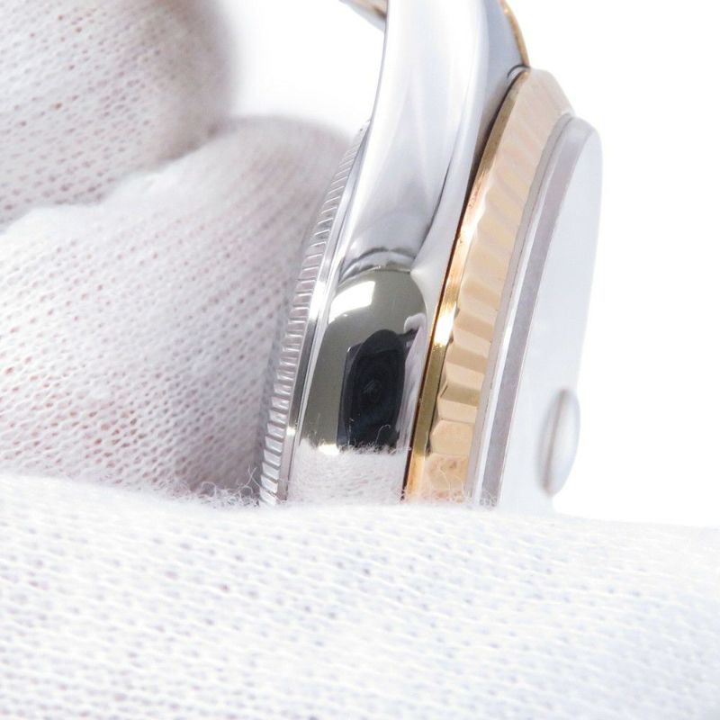 ロレックス デイトジャスト W番 SS/K18YG 16233G ROLEX 腕時計 シャンパン文字盤 10Pダイヤ