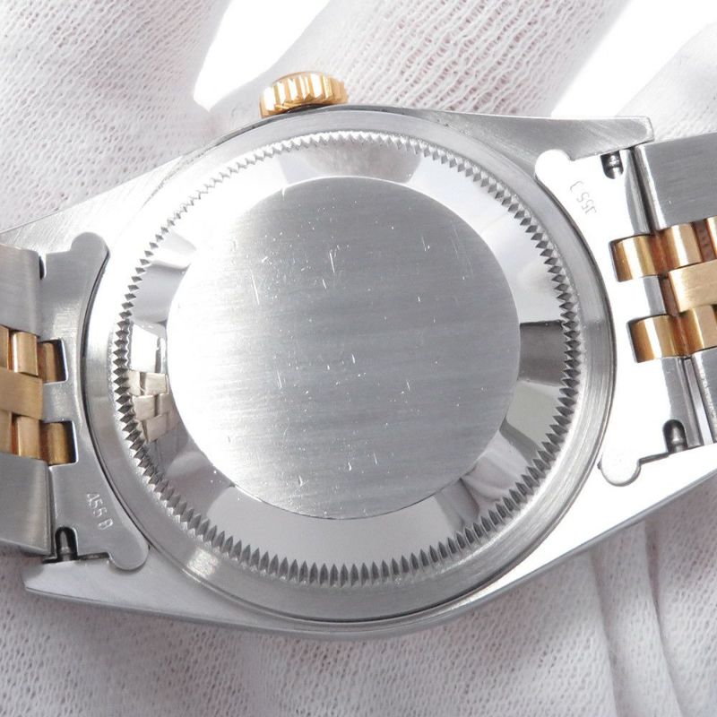 ロレックス デイトジャスト W番 SS/K18YG 16233G ROLEX 腕時計 シャンパン文字盤 10Pダイヤ