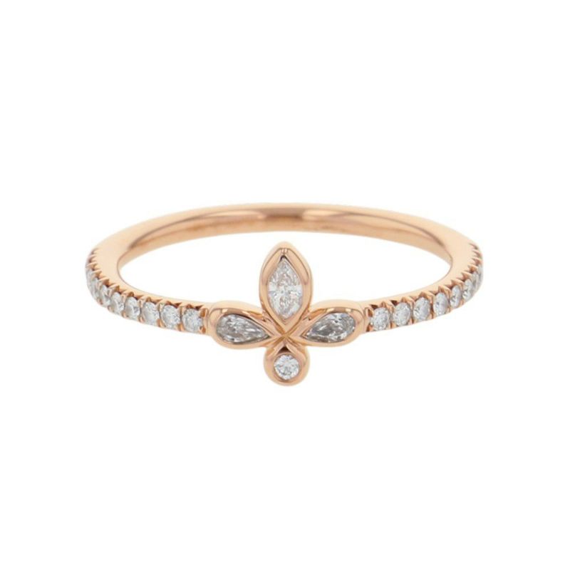 ティファニー リング フルール ド リス ダイヤモンド K18PGピンクゴールド リングサイズ約9号 Tiffany&Co. 指輪 ユリ 花