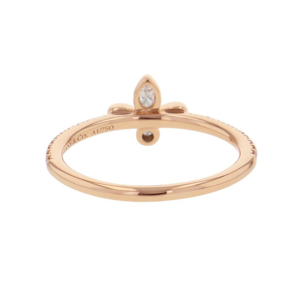 ティファニー リング フルール ド リス ダイヤモンド K18PGピンクゴールド リングサイズ約9号 Tiffany&Co. 指輪 ユリ 花