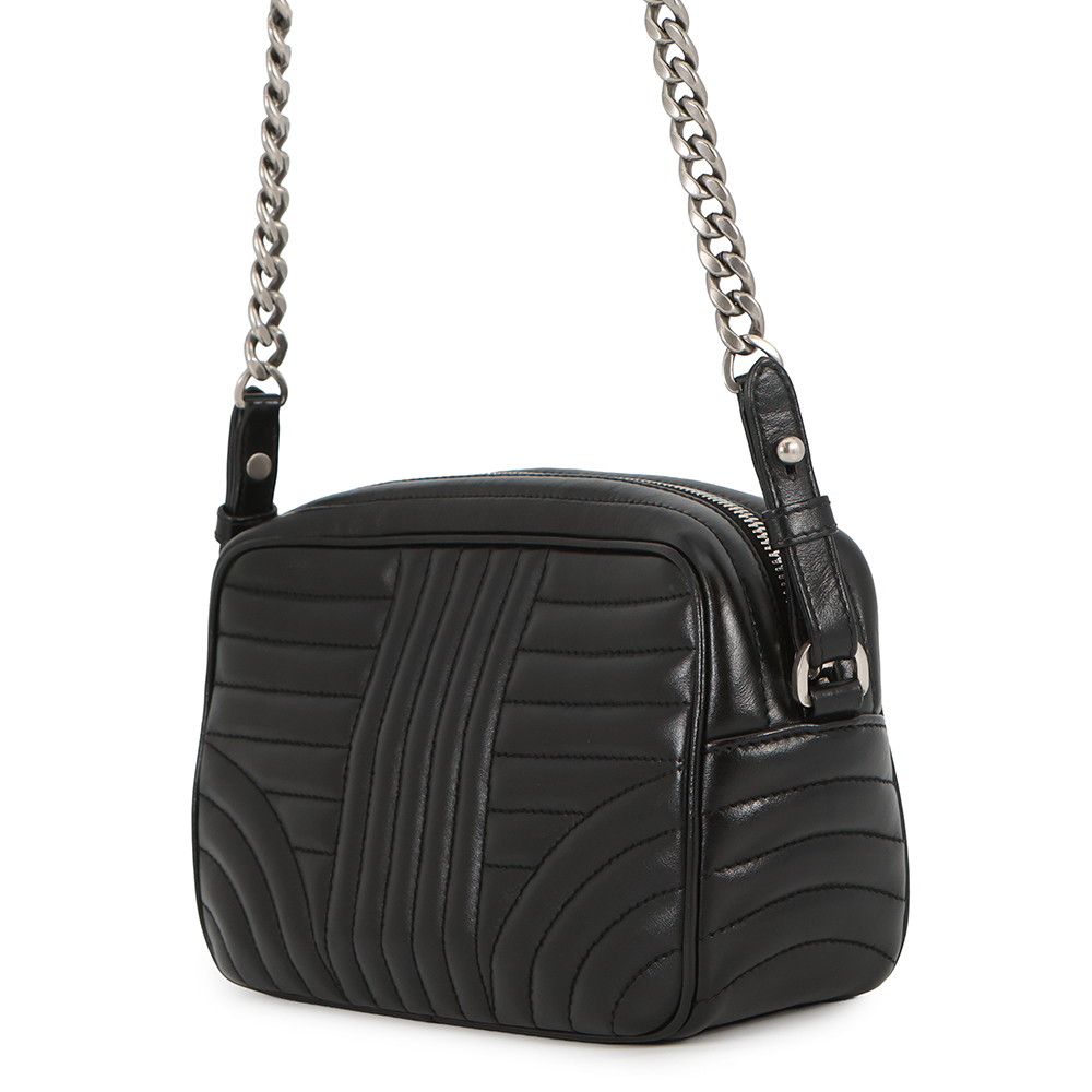 プラダ チェーンショルダーバッグ ダイアグラム レザー 1BH083 PRADA 黒