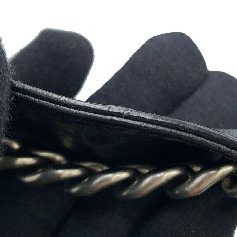 プラダ チェーンショルダーバッグ ダイアグラム レザー 1BH083 PRADA 黒