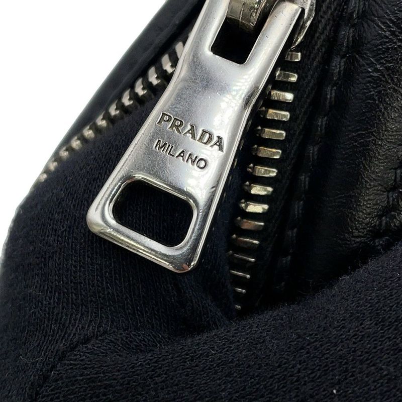 プラダ チェーンショルダーバッグ ダイアグラム レザー 1BH083 PRADA 黒