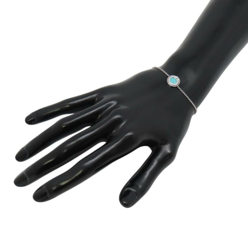 ティファニー ブレスレット T TWO サークル ダイヤモンド/ターコイズ K18WGホワイトゴールド Tiffany&Co.