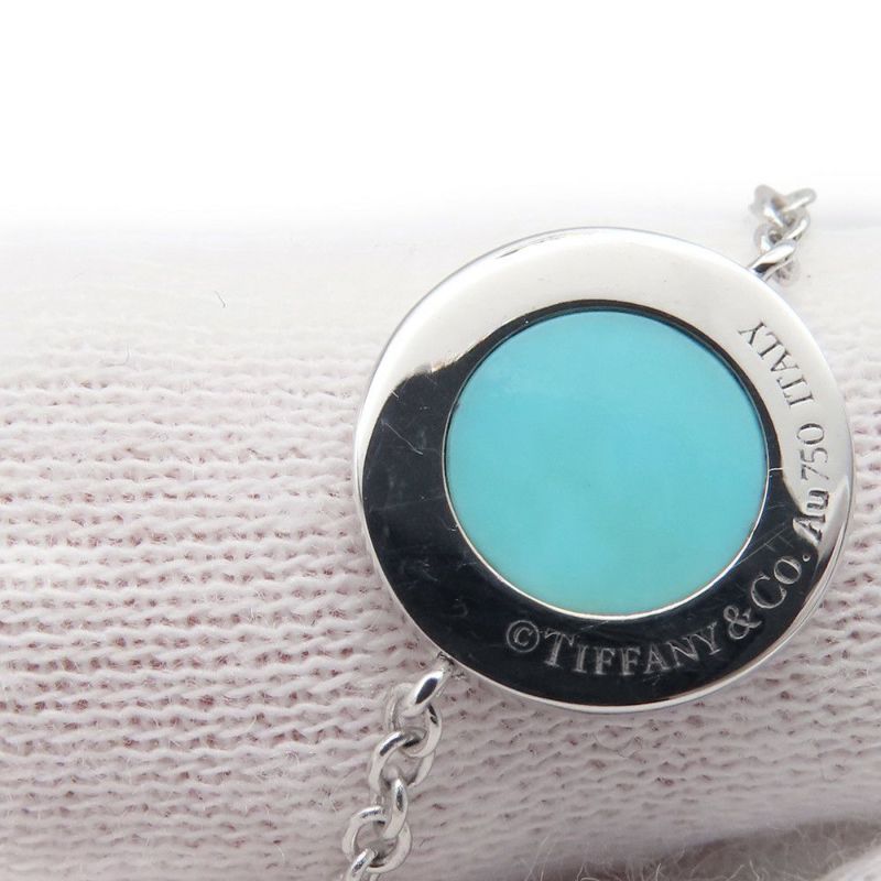 ティファニー ブレスレット T TWO サークル ダイヤモンド/ターコイズ K18WGホワイトゴールド Tiffany&Co.