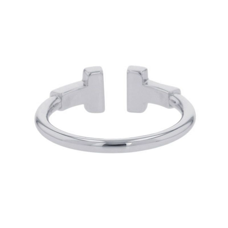 ティファニー リング Tワイヤー ダイヤモンド 計0.13ct K18WGホワイトゴールド サイズ約11号 60147232 Tiffany&Co. 指輪