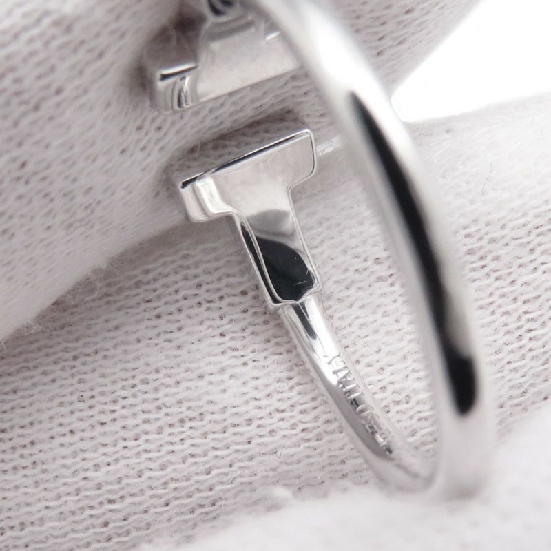 ティファニー リング Tワイヤー ダイヤモンド 計0.13ct K18WGホワイトゴールド サイズ約11号 60147232 Tiffany&Co. 指輪