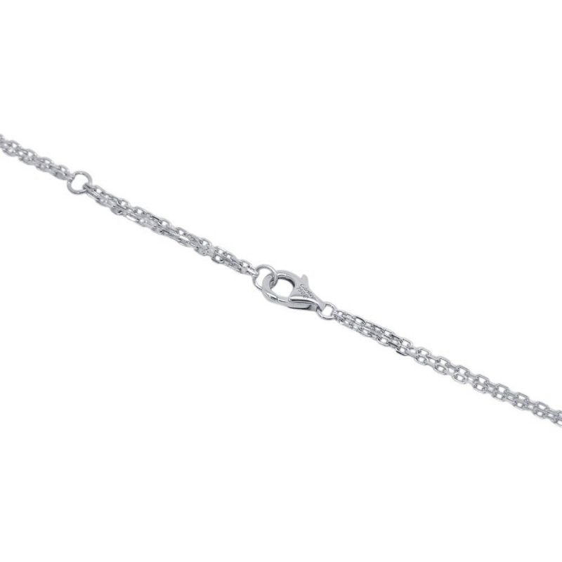 カルティエ ネックレス LOVE サークル ダイヤモンド 2P 計0.03ct K18WGホワイトゴールド B7219400 Cartier ラブ ペンダント