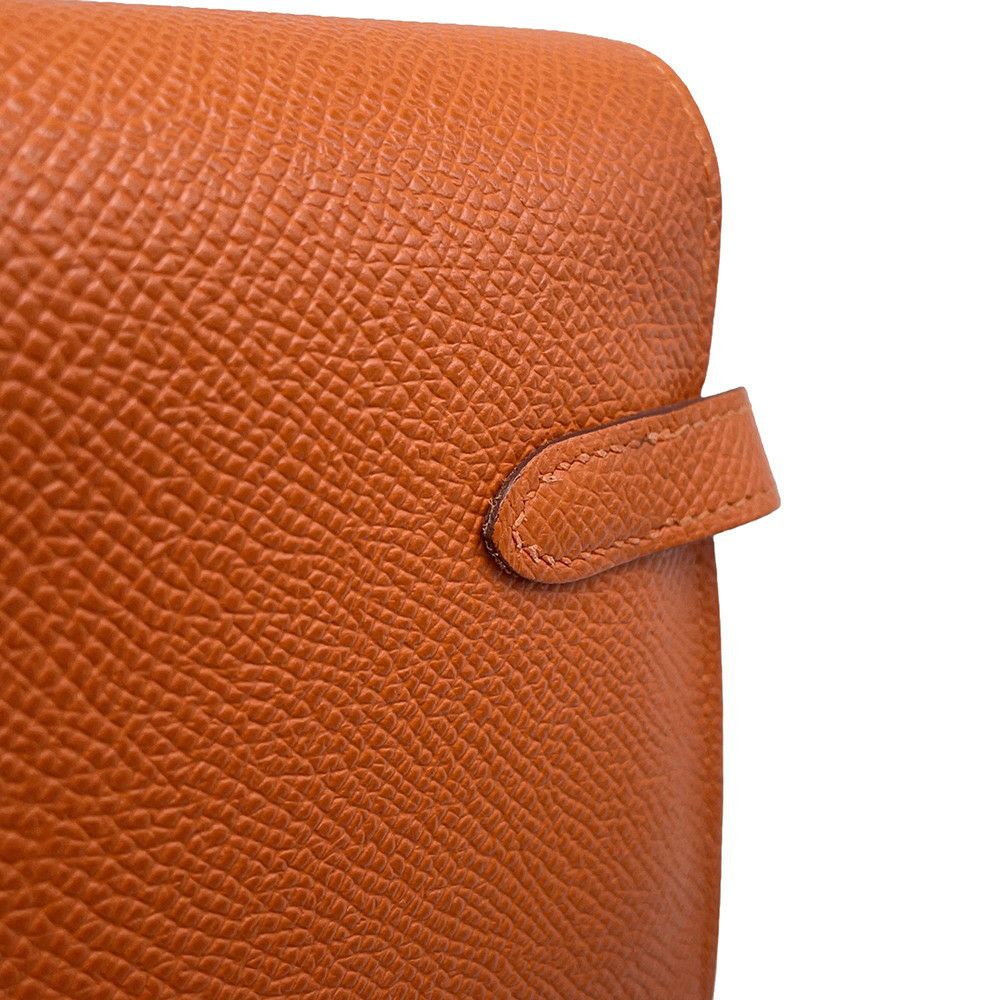 エルメス 長財布 ケリーウォレット ロング オレンジ/シルバー金具 エプソン □O刻印 財布